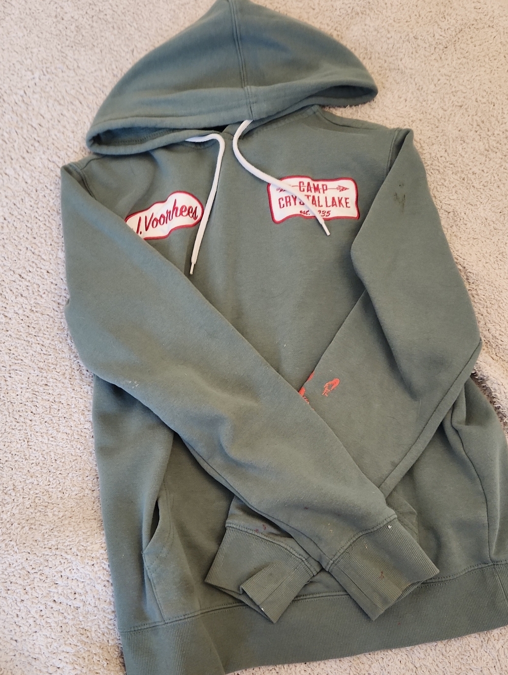 Camp Crystal Lake Green Hoodie Sweater - Women's Hooded Pullover